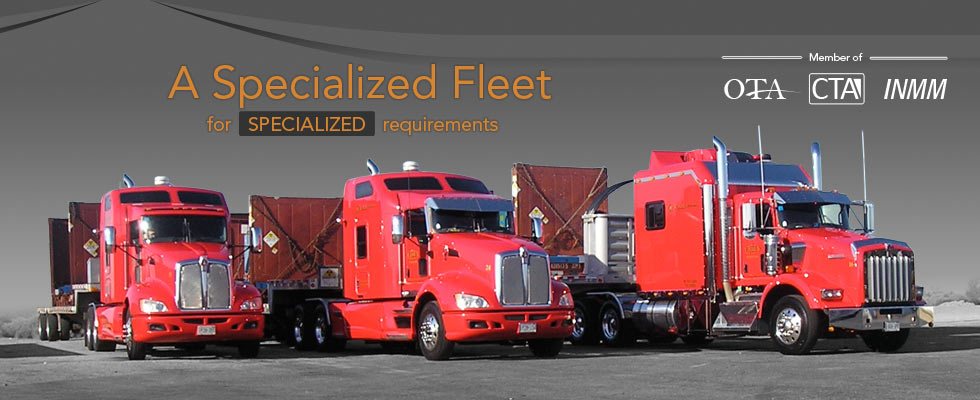 A Specialized Fleet for Specialized Radioactive Transportation Requirements in Canada and the USA.